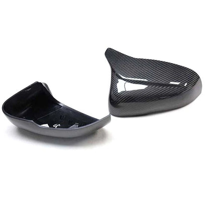 Carbon Fiber Ox Horn Rearview Mirror Cover Cap for Jaguar XE XF XJ 2015-2018