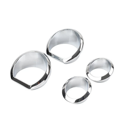 Chrome Gauge Bezel Trim Ring Kit for Harley Touring Electra Street Glide (2014-2023)