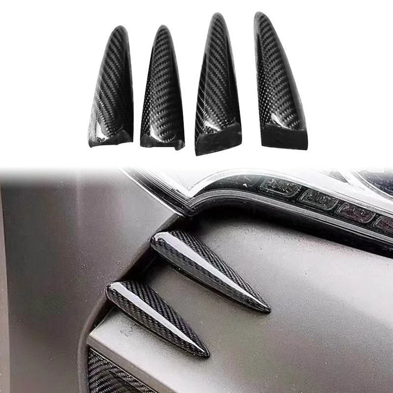 Carbon Fiber Front Bumper Side Spoiler Trim for Hyundai Veloster Turbo 11-17