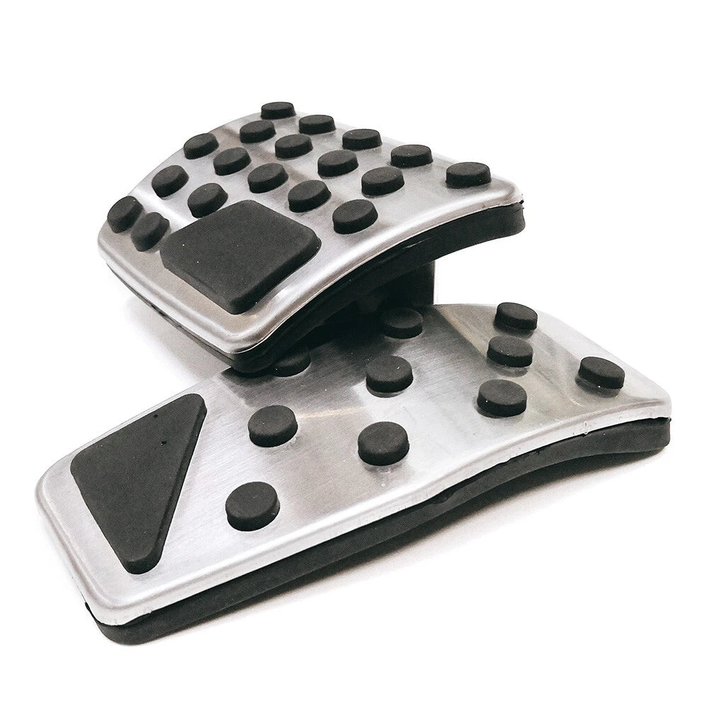 Steel Brake Gas Pedal Covers for Jeep Renegade, Compass & Fiat 500X (2015-2023)
