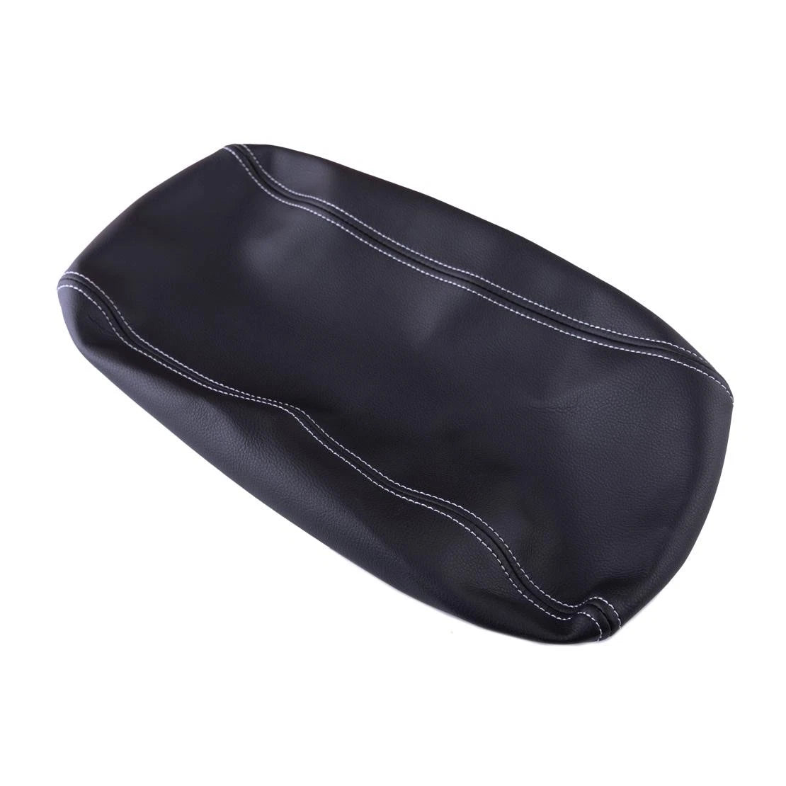 Leather Center Console Lid Armrest Cover for 11-19 Jeep Grand Cherokee Black