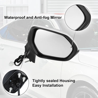 3 Pin Right Side Exterior Door Mirror Assembly White for Toyota Corolla (20-22)