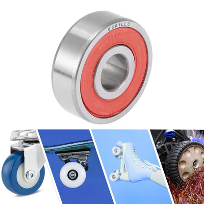 6301LLU 12x37x12mm Deep Groove Ball Bearing 1 Pc for Scooter Skateboard Wheel