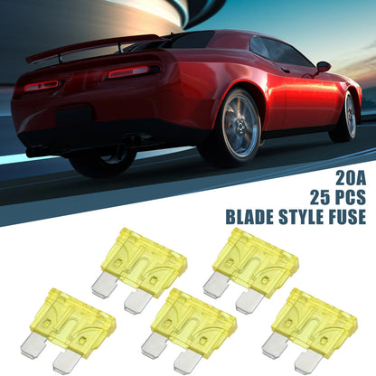 25pcs Blade Style Fuses 20A for Car