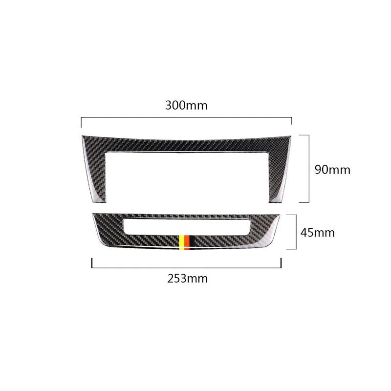 Carbon Fiber Car Stereo CD Control Panel Cover Trim For Benz C-Class 2011-2014