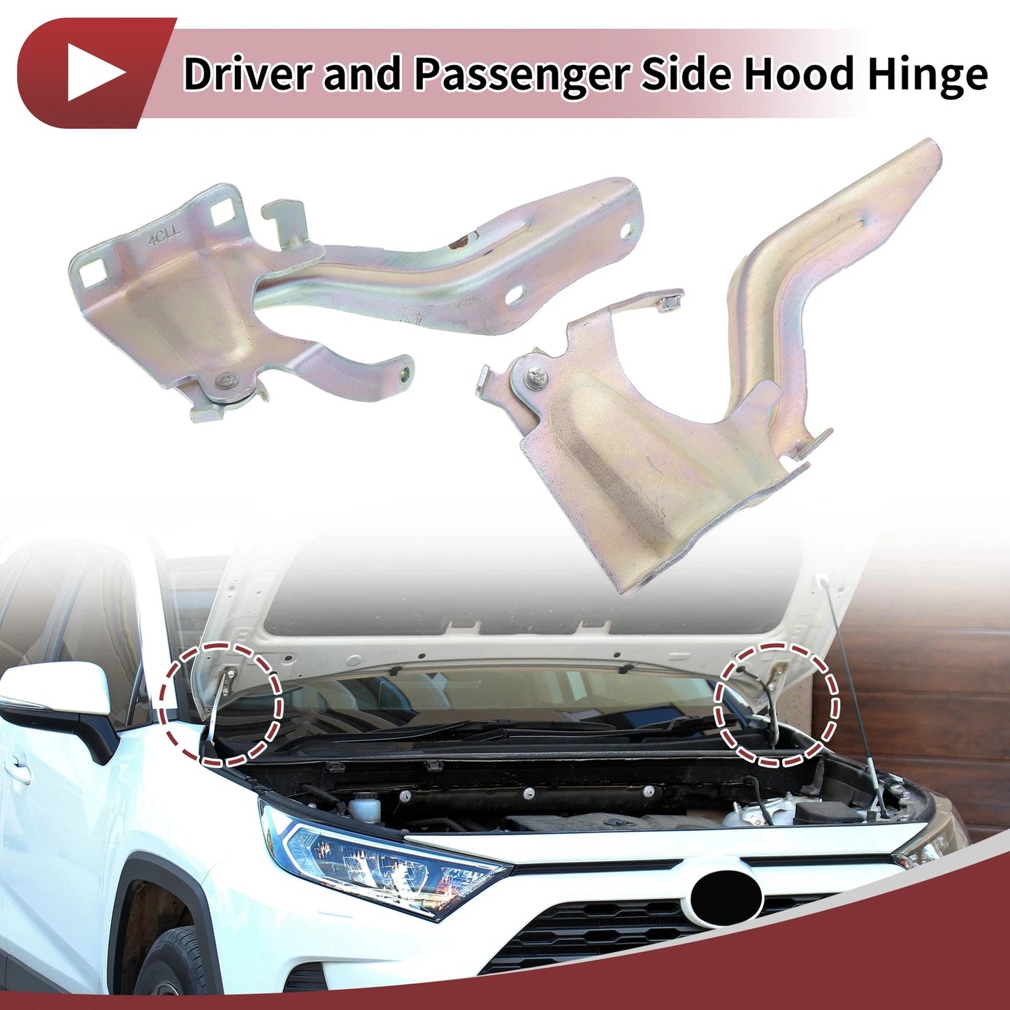 Hood Hinges 1 Pair for Nissan Rogue (2014-2020)