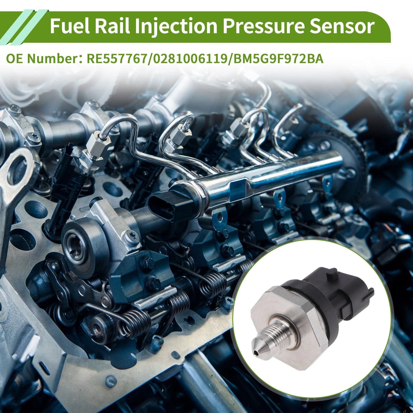 Fuel Injection Pressure Sensor for Ford Edge 2.0 (2012-2014) 1 Pc