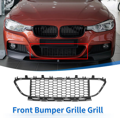 Front Lower Bumper Grille for BMW 320i 2013-2018 Base 2.0L L4 - Gas Black