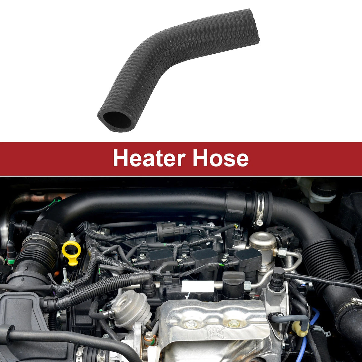 Heater Hose Rubber Black for Nissan Altima (2002-2007)