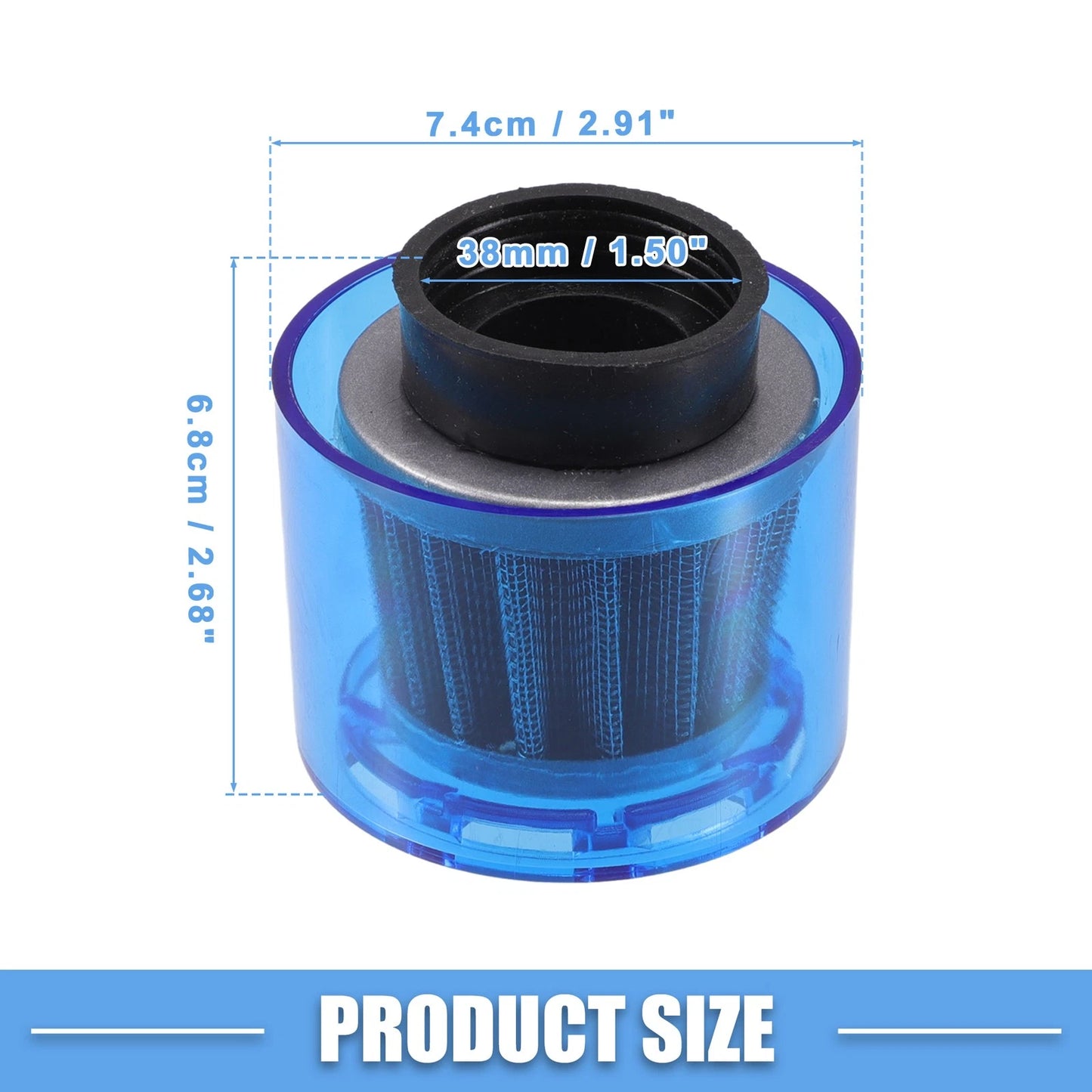 Air Filter Cleaner Straight 38mm/1.50" for Most Motorcycles