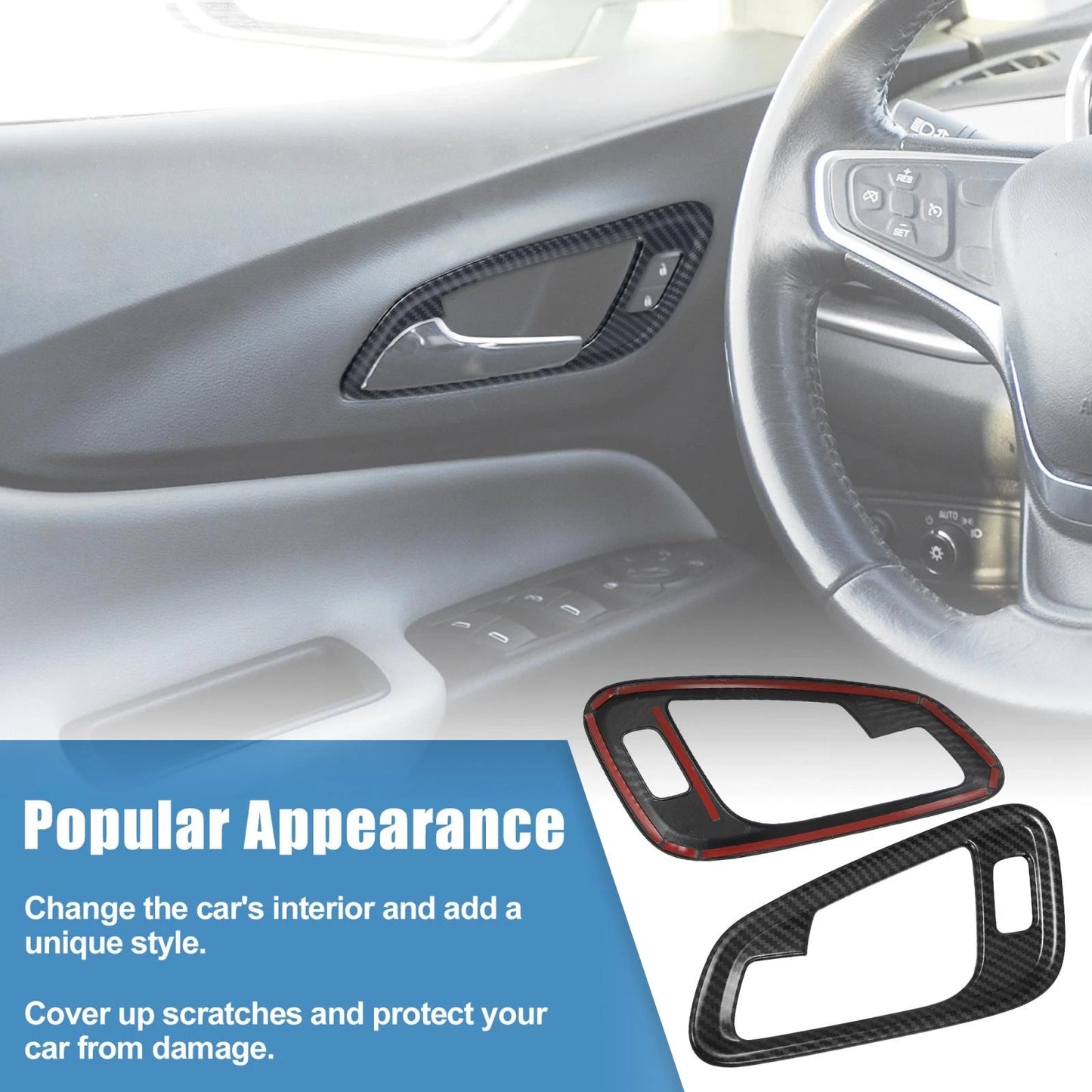 Black Front Door Handle Patch Cover for Chevrolet Colorado (2015-2022)