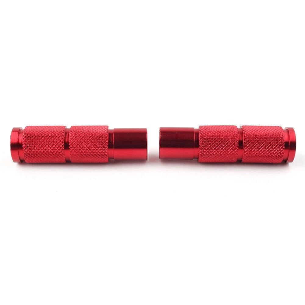 Red Universal Motorcycle Bike Foot Pegs Rear Set Pedals for Racing