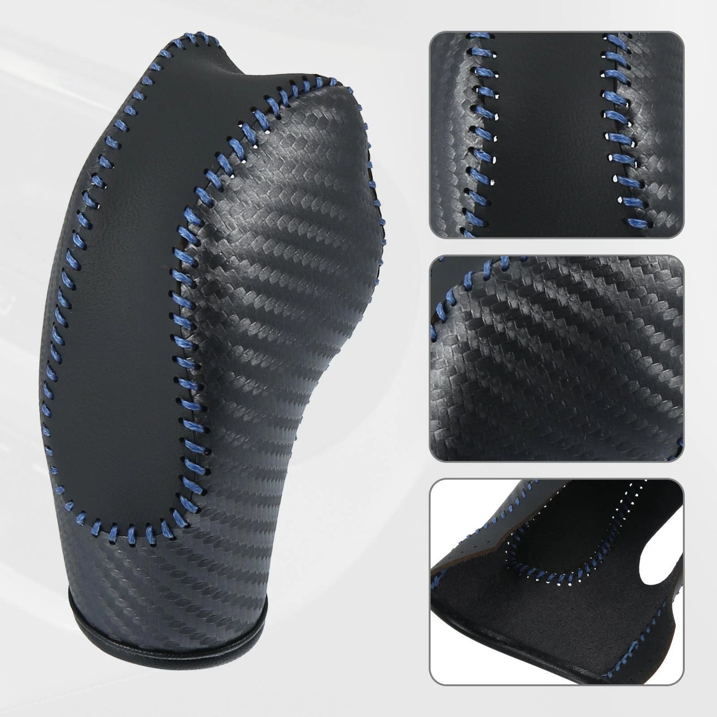 Black Faux Leather Gear Shift Knob Cover for Toyota C-HR (2018-2019)