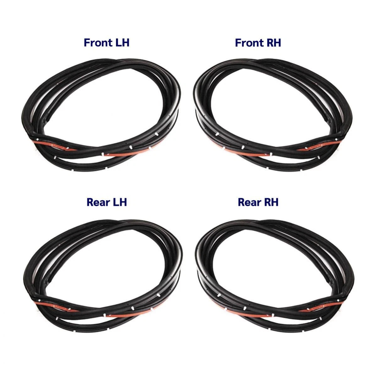 Door Rubber Seal Weatherstrip Set 4 Fits Honda Civic EC ED EE EF SED 1988-91 D06