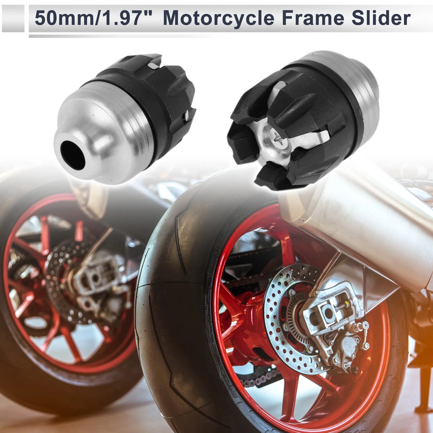 2 x 14mm Aluminum Alloy Plastic Motorcycle Slider Frame for Motorcycle