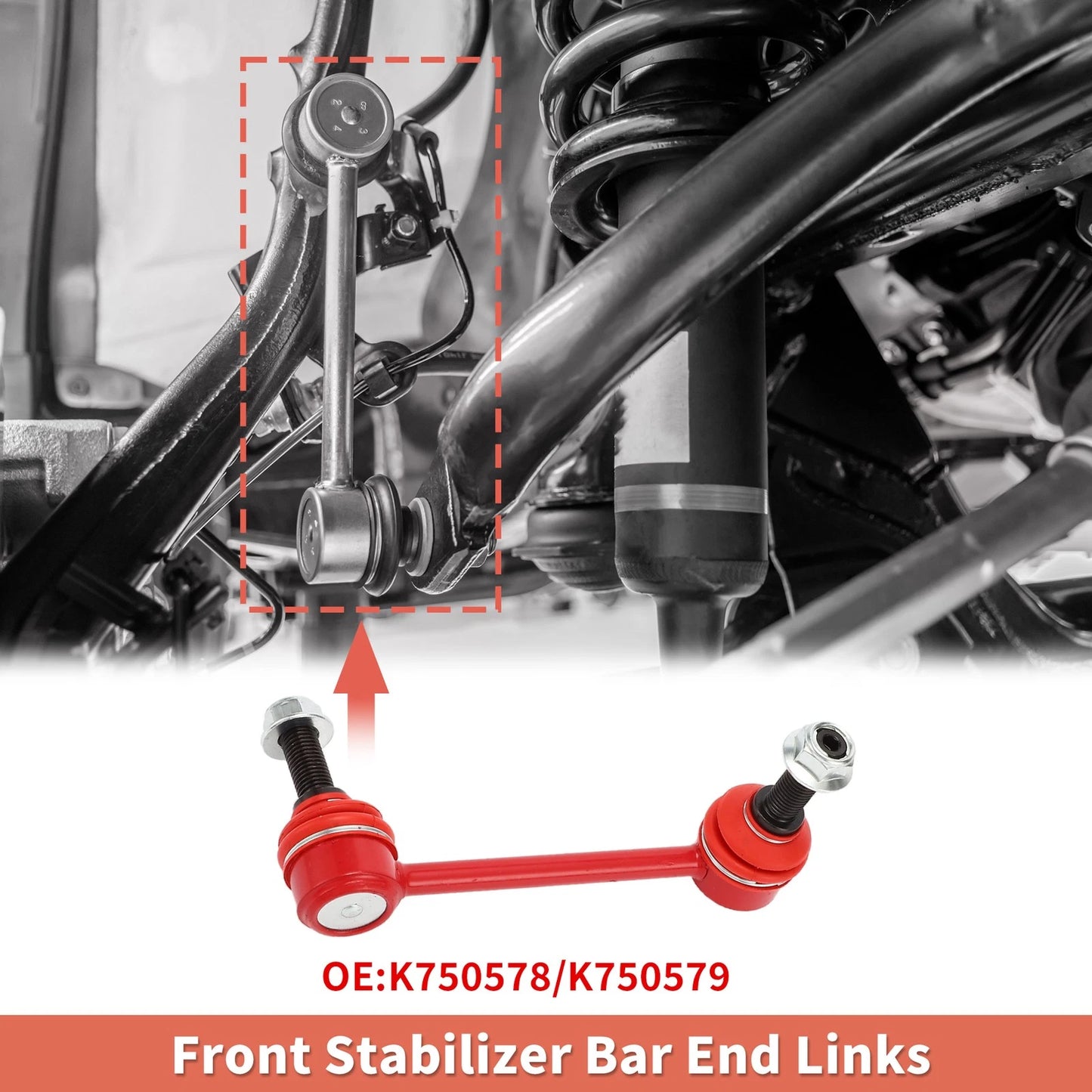 Front Sway Bar Links Stabilizer Link Kit for Jeep Grand Cherokee