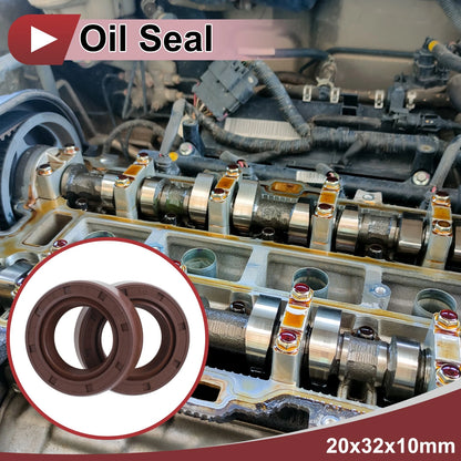 Oil Seal 20x32x10mm Brown 2 x Pcs