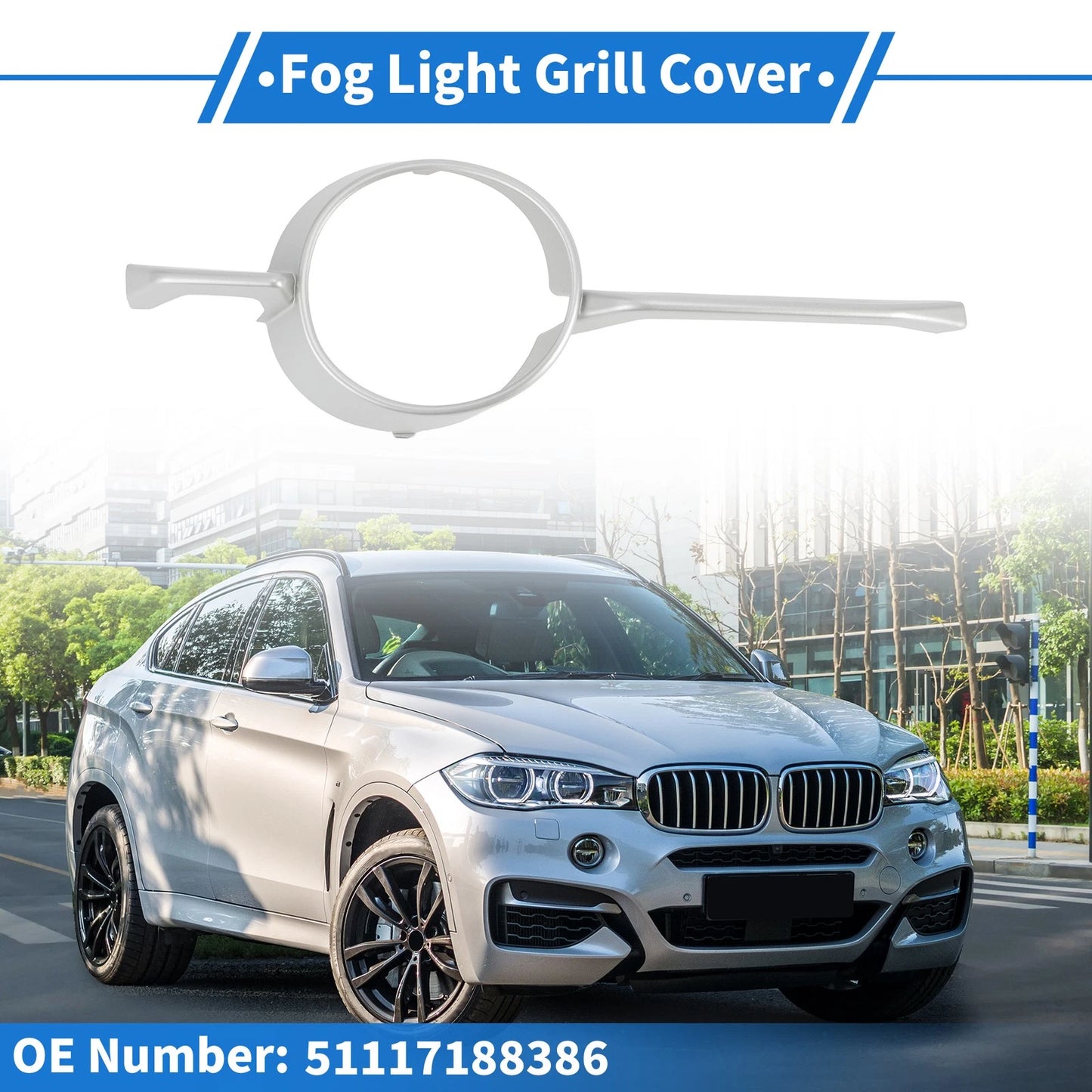Front Right Fog Light Grill for BMW X6 (2008-2014) - 1 x Quality Replacement