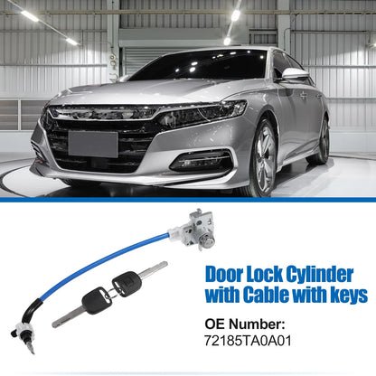 Door Lock Cylinder Set with Cable & Keys for Honda Accord (2011-2012)