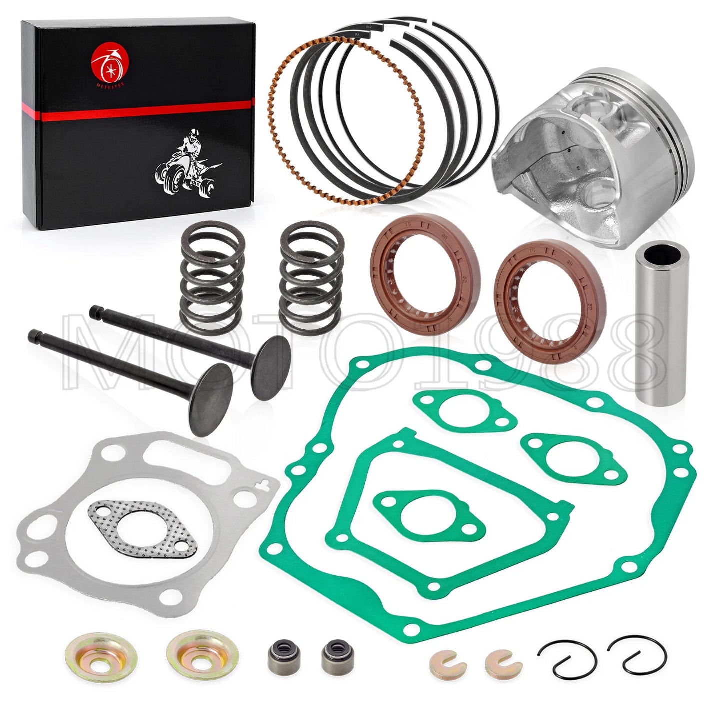 Engine Top End Rebuild Kit +0.25 Piston Valve for YAMAHA G11/G16/G20