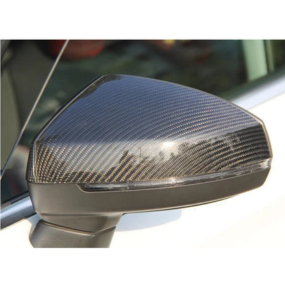 Real Carbon Wing Rearview Side Mirror Cover Caps Trim For Audi A3 S3 RS3 2014-16