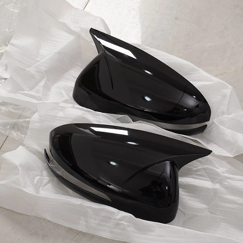Gloss Black Rear Side Mirror Cover Caps for Kia Optima K5 (2011-2015) 2 x