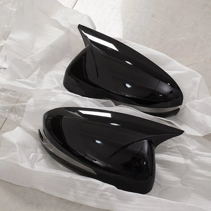 Gloss Black Rear Side Mirror Cover Caps for Kia Optima K5 (2011-2015) 2 x