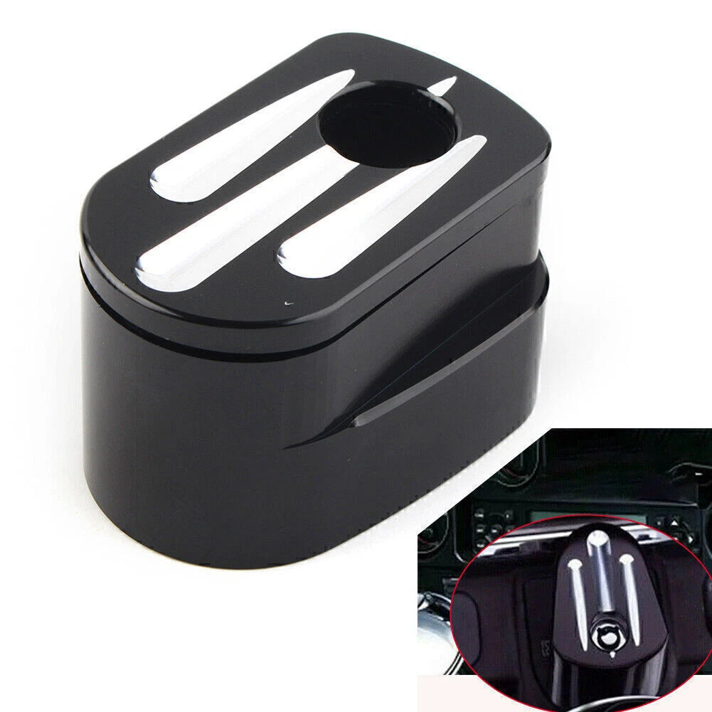CNC Billet Aluminum Black Ignition Switch Cover for Harley Street Road Glide