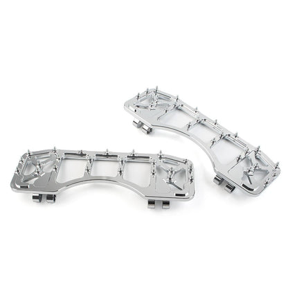 CNC Front Floorboards for Harley Touring Dyna FLD (2014-2023) - Chrome Pair