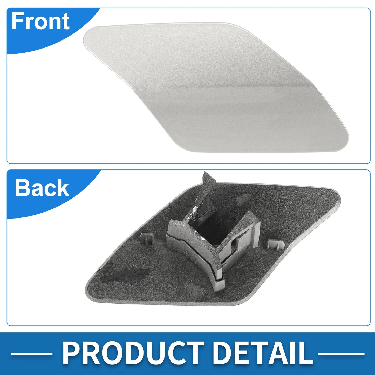 Front Right Washer Nozzle Cover for BMW X6 (2015-2019) Silver Tone
