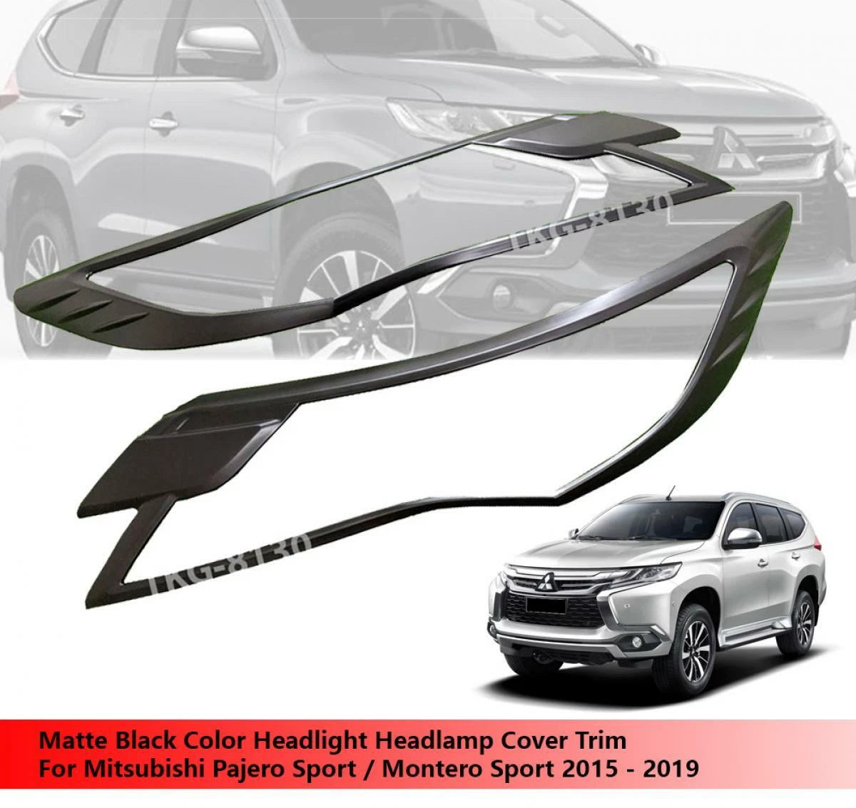 Headlight Cover Trim for Mitsubishi Pajero Montero Sport (2015-2019)