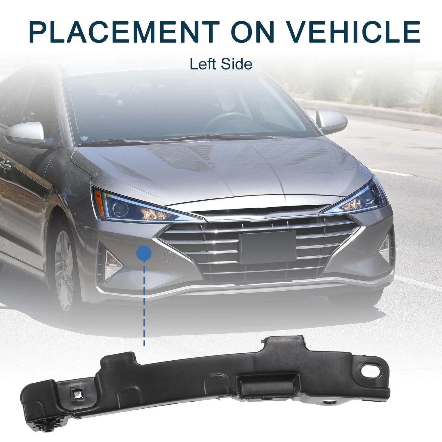 Left Front Bumper Retainer Bracket for Toyota Highlander (2014-2019)