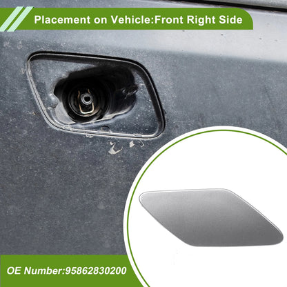 Right Washer Nozzle Cover Cap Silvertone for Porsche Cayenne