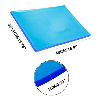 48x35x1cm Motorcycle Seat Gel Pad Shock Absorption Mat Cushion Blue