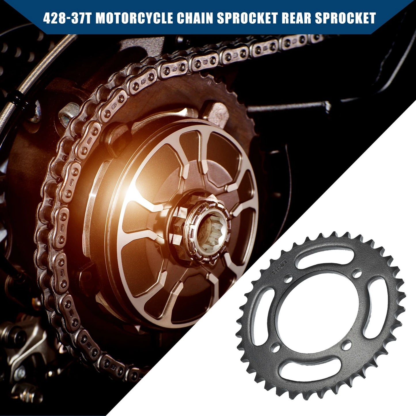37-Tooth 76mm Motorcycle Chain Sprocket Rear Sprocket for Dirt Bike