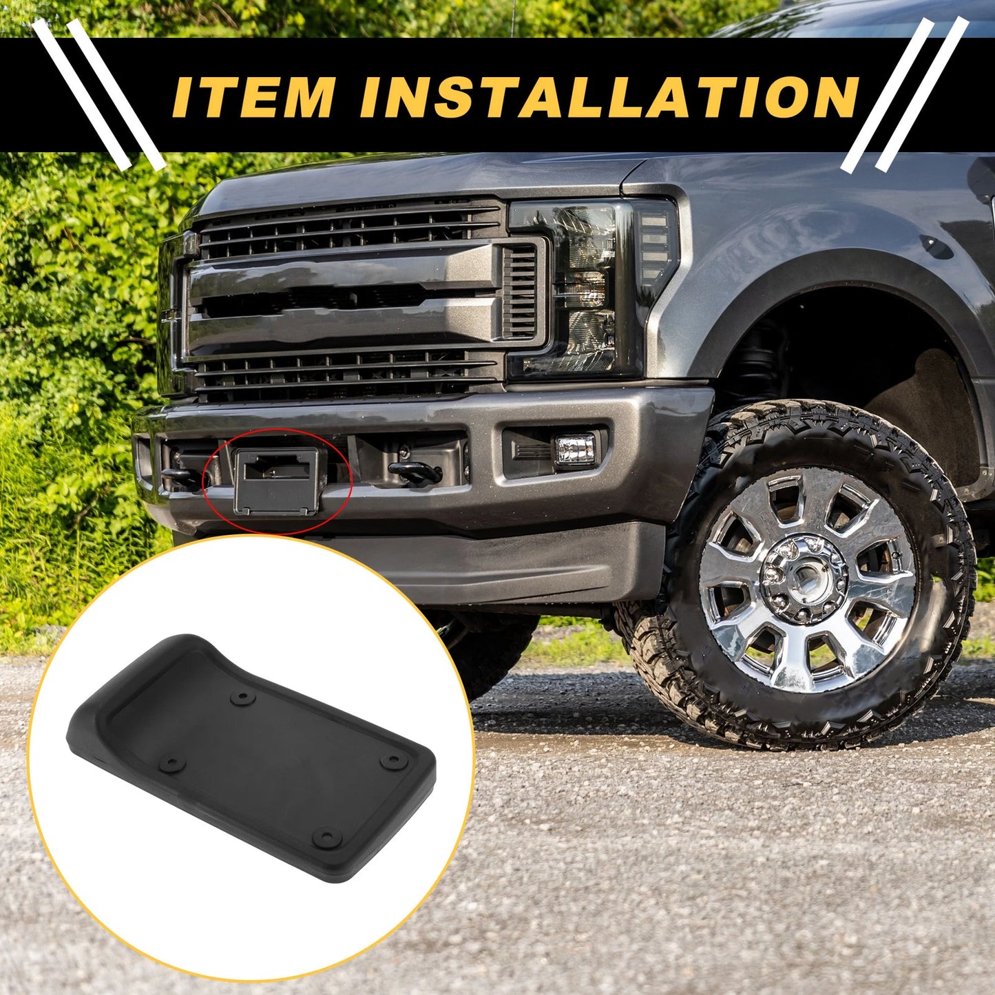 Front Bumper License Plate Bracket for Jeep Wrangler TJ (1997-2007)