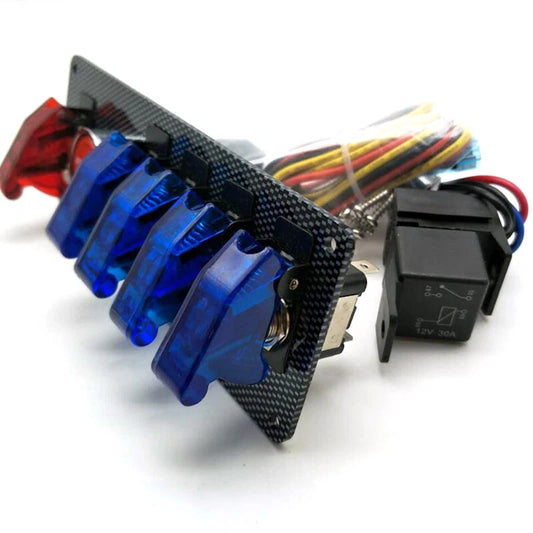 12V Ignition Switch Panel Relay Engine Start Push Button for Car