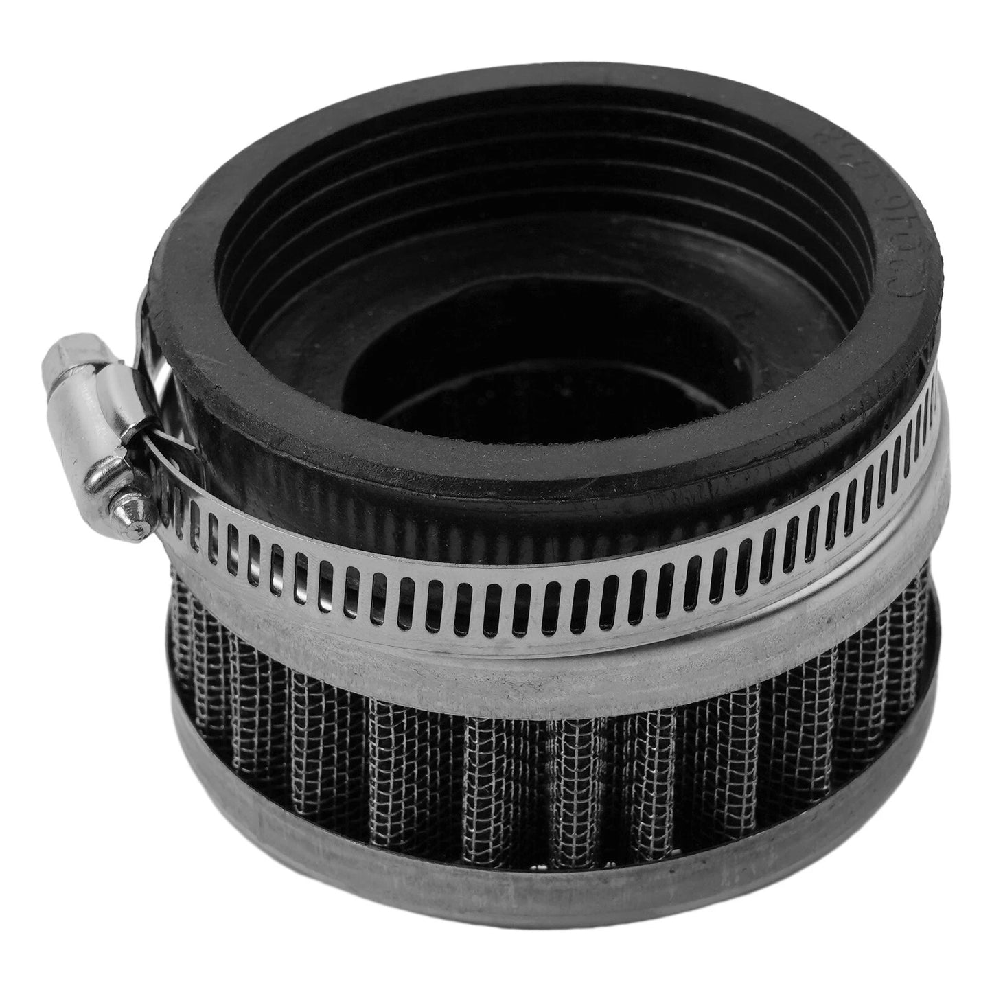 58-60mm Air Filter Cleaner Round Tapered for Motorcycle Silver Tone