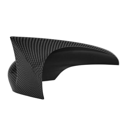 Carbon Black Rearview Door Side Mirror Cover Caps for Ford Fiesta Mk7 (2012-2016)