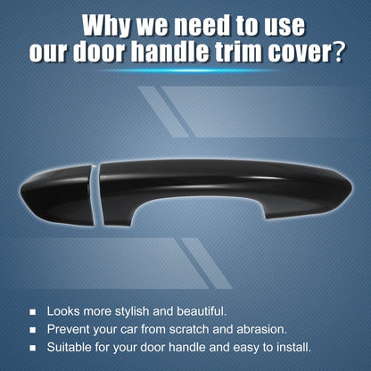 4 x ABS Exterior Side Door Handle Cover Trim for Ford Fusion Mondeo (2013-2020)