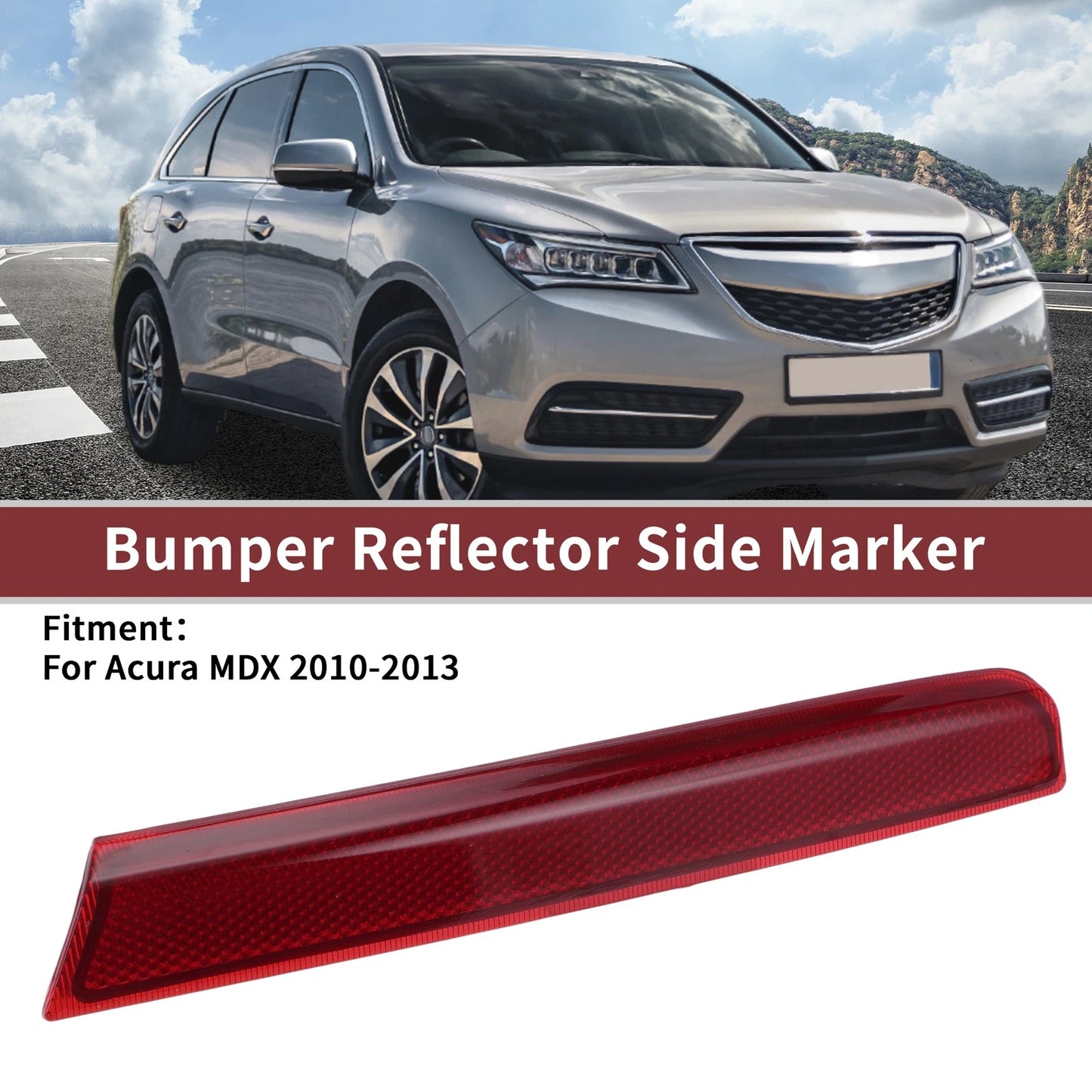 1 Pc Rear Right Bumper Reflector for Acura MDX (2010-2013)