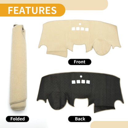 Dashboard Cover Mat for Ford Fiesta MK7 (2009-2017) Beige 1 Pc