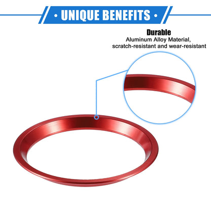 4 x AC Climate Control Knob Rings for Subaru Forester (2019-2023) Red