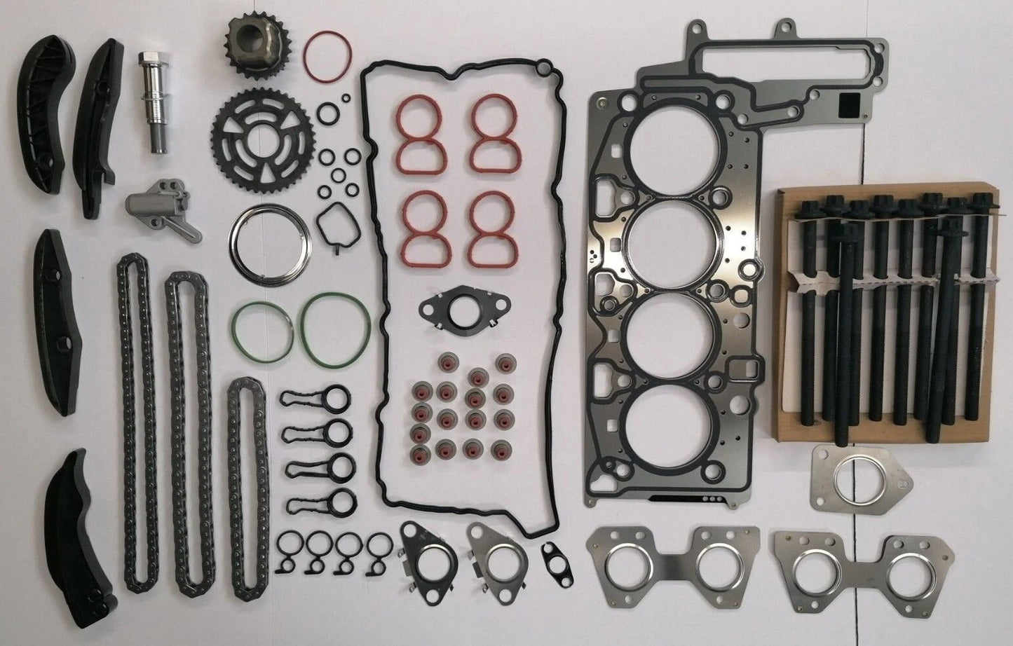 Head Gasket Set Bolts Timing Chain Kit for BMW 118D 120D 316D 318D 320D