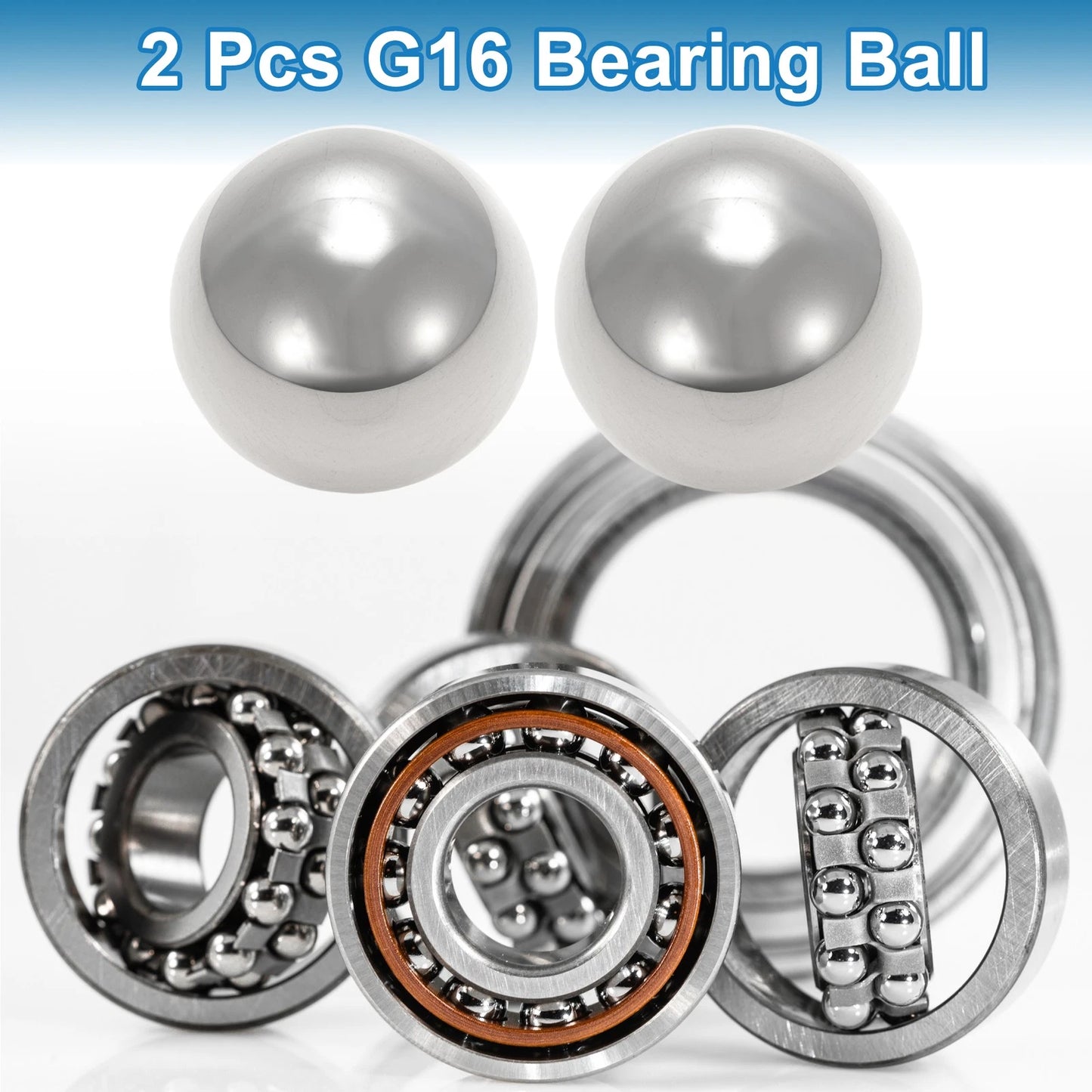 32.0mm Bearing Ball Steel G16 Precision Ball Silver Tone 2 x