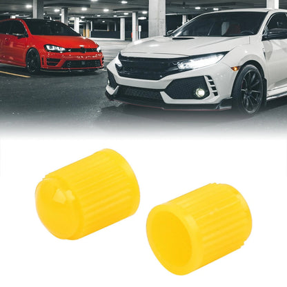 8pcs Yellow Plastic Tire Valve Stem Cap Cover for Motorcycle Bike Car