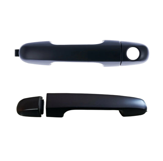 2 x Front Outer Door Handles Black for Hyundai i20 PB (2009-2015)