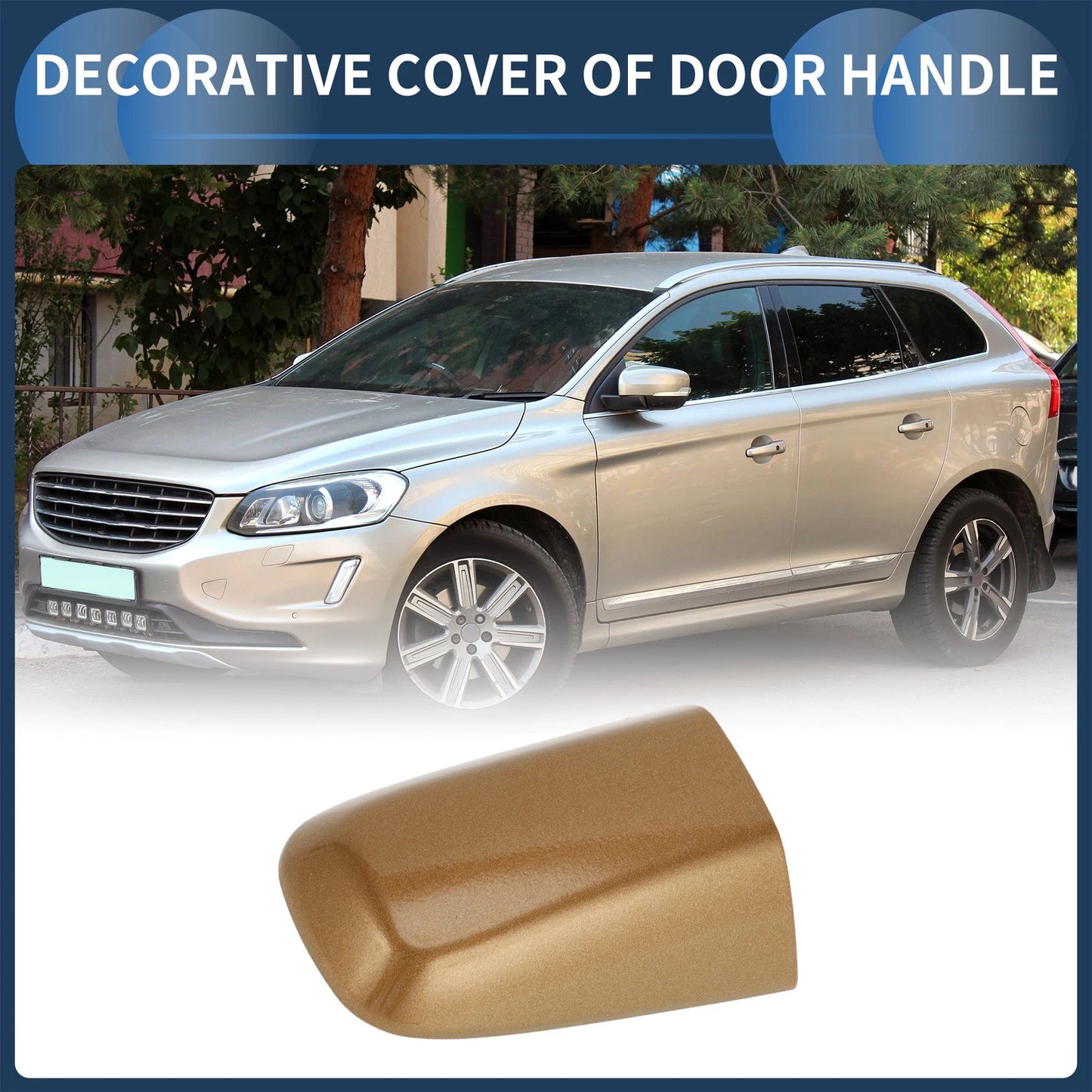 Front Left Door Handle Cover for Volvo XC60 (2015-2017) Copper Tone