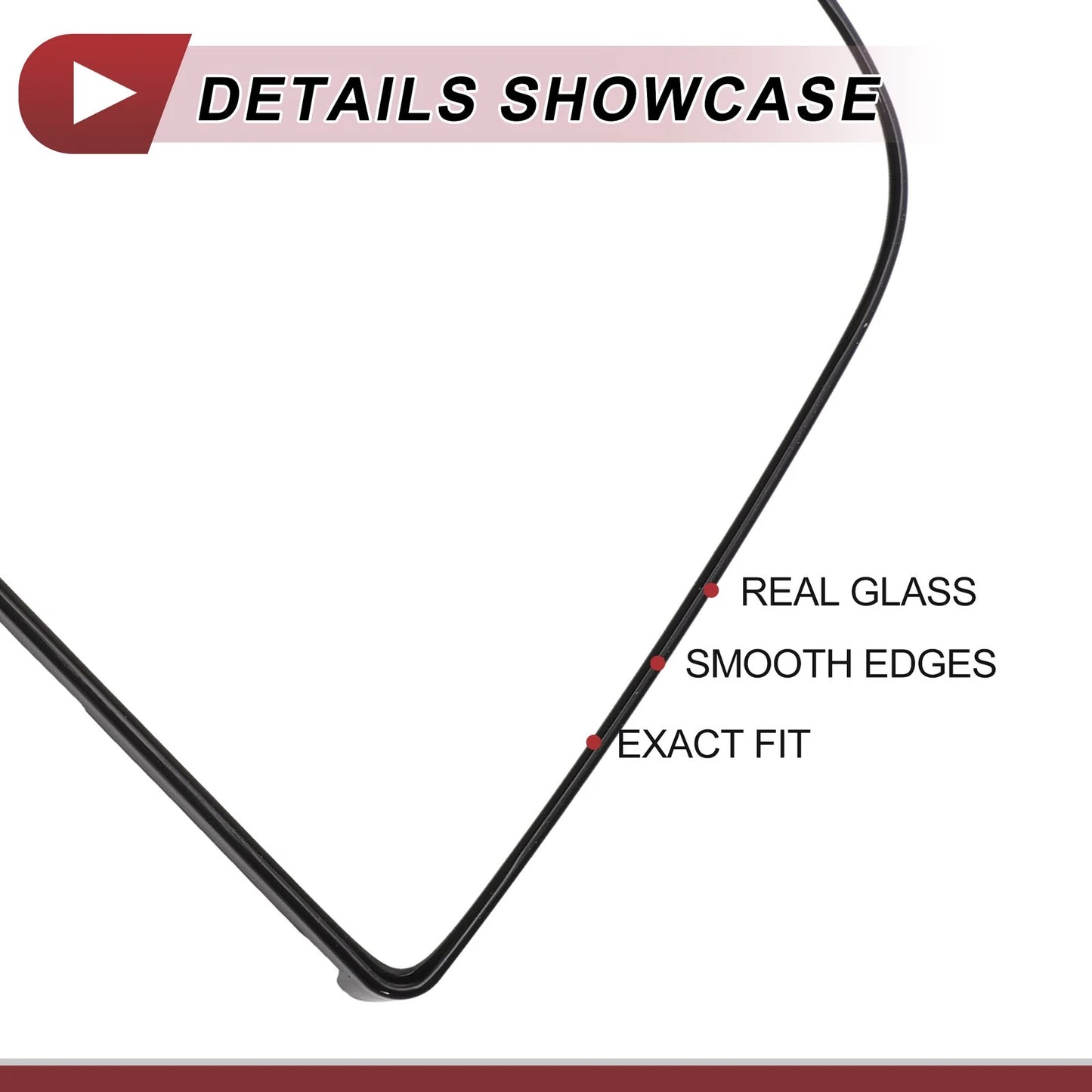 Non-Heated Right Passenger Side Upper Mirror Glass Replacement for Chevrolet