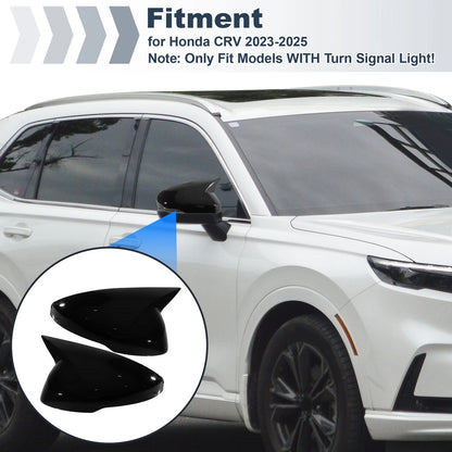 Left Right Side Ox Horn Rear View Mirror Covers for Honda CR-V (2023-2025)